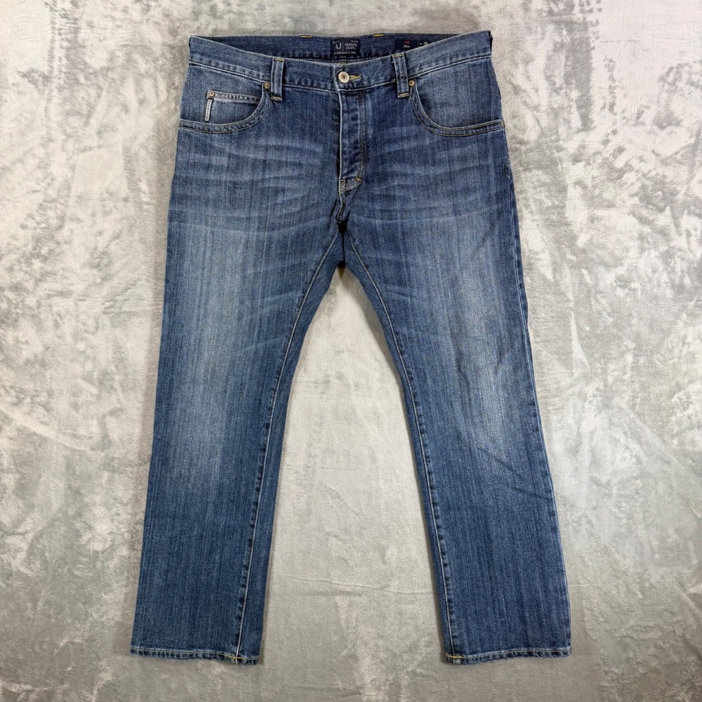Armani Jeans J08 Slim Fit Jeans Men's Size 36x30 Blue Denim Pants